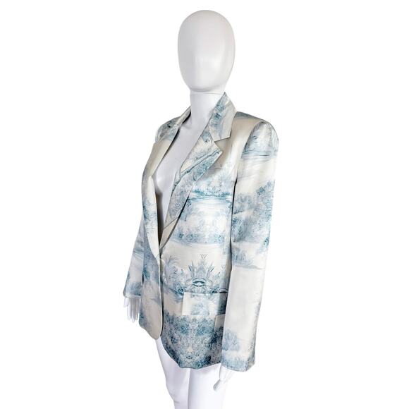 LIBERTINE BLUE PASTORAL LONG SILK JACKET - Picture 3 of 14